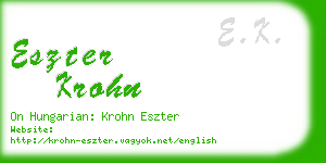 eszter krohn business card